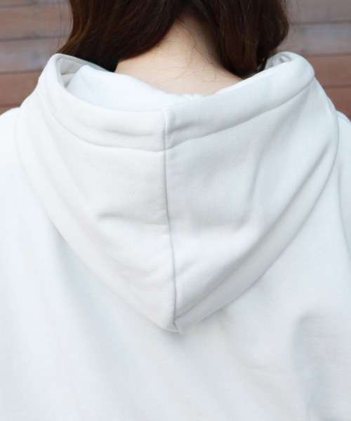 PairPair(ペアペア)の「裏起毛ショートパーカー(パーカー・レディース・ブラック/ピンク/アイボリー/モカ・FREE)」の5枚目の写真