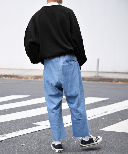 kutir（クティール）の「ファミリー裏起毛スウェットトレーナー（スウェット・メンズ・ブラック/パープル/オフホワイト・MEDIUM/LARGE）」の8枚目の写真