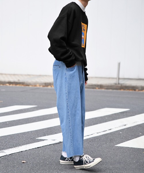 kutir（クティール）の「ファミリー裏起毛スウェットトレーナー（スウェット・メンズ・ブラック/パープル/オフホワイト・MEDIUM/LARGE）」の11枚目の写真