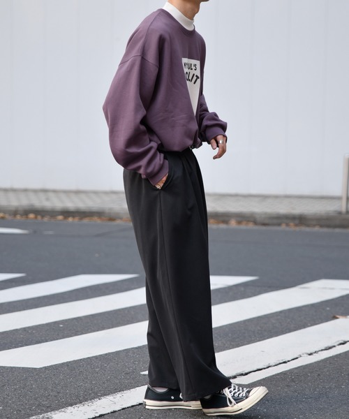 kutir（クティール）の「ファミリー裏起毛スウェットトレーナー（スウェット・メンズ・ブラック/パープル/オフホワイト・MEDIUM/LARGE）」の9枚目の写真