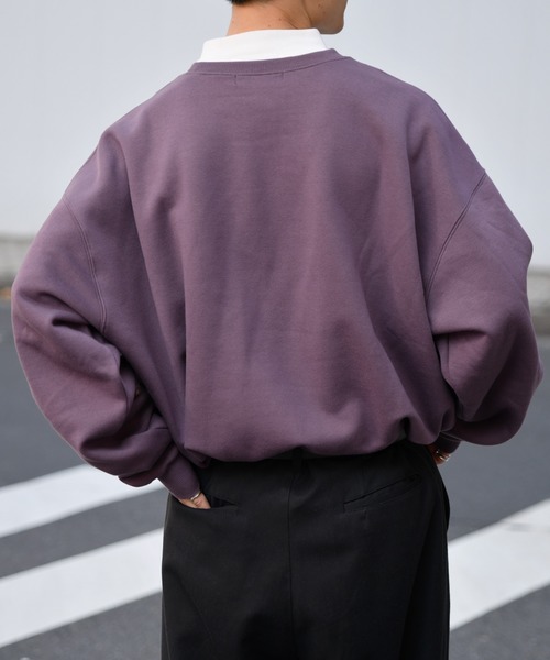 kutir（クティール）の「ファミリー裏起毛スウェットトレーナー（スウェット・メンズ・ブラック/パープル/オフホワイト・MEDIUM/LARGE）」の6枚目の写真