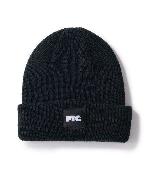 FTC（エフティーシー）の「BOX LOGO BEANIE（ニットキャップ/ビーニー・メンズ・イエロー/ブラック/オレンジ・FREE）」の2枚目の写真