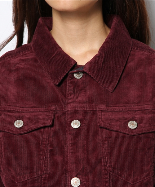 WEGO（ウィゴー）の「WEGO/コーデュロイGジャン（デニムジャケット・レディース・ベージュ/ネイビー/ワイン・FREE）」の9枚目の写真