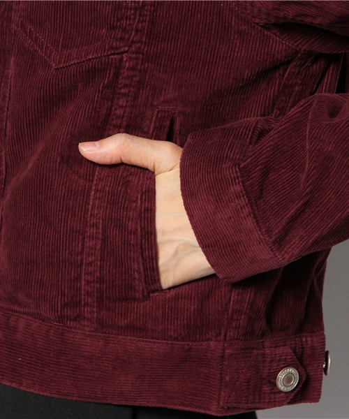 WEGO（ウィゴー）の「WEGO/コーデュロイGジャン（デニムジャケット・レディース・ベージュ/ネイビー/ワイン・FREE）」の11枚目の写真