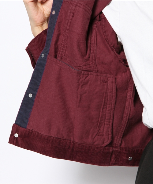 WEGO（ウィゴー）の「WEGO/コーデュロイGジャン（デニムジャケット・レディース・ベージュ/ネイビー/ワイン・FREE）」の13枚目の写真