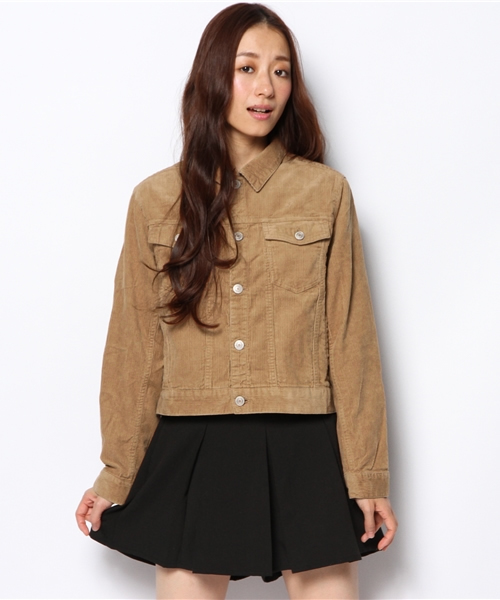 WEGO（ウィゴー）の「WEGO/コーデュロイGジャン（デニムジャケット・レディース・ベージュ/ネイビー/ワイン・FREE）」の14枚目の写真