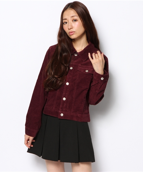 WEGO（ウィゴー）の「WEGO/コーデュロイGジャン（デニムジャケット・レディース・ベージュ/ネイビー/ワイン・FREE）」の16枚目の写真