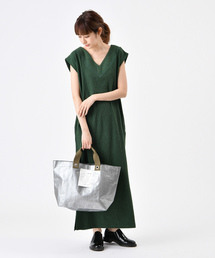 ブランド古着 Kastane カスタネのワンピース グリーン カーキ 緑色系 半袖 古着通販 Zozoused