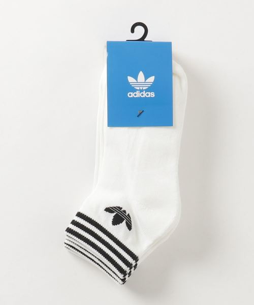 adidas Originals（アディダスオリジナルス）の「adidas Originals/アディダス オリジナルス TREFOIL ANKLE SOCKS HC/トレフォイル アンクル ソックス（ソックス/靴下・メンズ・ホワイト×ブラック/ブラック×ホワイト・M(24-26)/L(27-29)/22-24）」の2枚目の写真