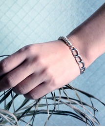 美品　箱付　ヤーカ　ミックスチェーンブレスレット　シルバー925 Lサイズ YArKA ブレスレット 「YArKA/ヤーカ」silver925 mix chain