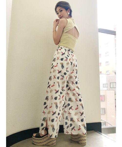 GYDA(ジェイダ)の「original ALOHA リラックスパンツ(その他パンツ・レディース・ブラック/ベージュ/オフホワイト・FREE)」の15枚目の写真