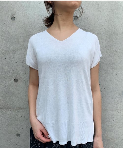 FUN.TRINITY（ファン トリニティー）の「ハーフミラノトップス（ニット/セーター・レディース・オフホワイト/ブラック/テラコッタ/ベージュ/ピンク・FREE）」の6枚目の写真