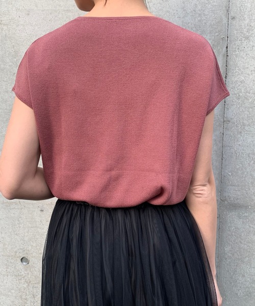 FUN.TRINITY（ファン トリニティー）の「ハーフミラノトップス（ニット/セーター・レディース・オフホワイト/ブラック/テラコッタ/ベージュ/ピンク・FREE）」の7枚目の写真