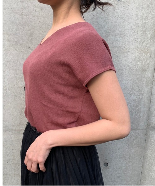 FUN.TRINITY（ファン トリニティー）の「ハーフミラノトップス（ニット/セーター・レディース・オフホワイト/ブラック/テラコッタ/ベージュ/ピンク・FREE）」の9枚目の写真