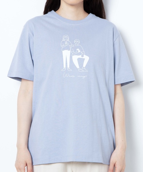WEGO（ウィゴー）の「WEGO/ガールプリントTシャツ（Tシャツ/カットソー・レディース・ホワイト/サックスブルー・SMALL/MEDIUM/LARGE）」の15枚目の写真