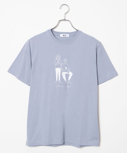 WEGO（ウィゴー）の「WEGO/ガールプリントTシャツ（Tシャツ/カットソー・レディース・ホワイト/サックスブルー・SMALL/MEDIUM/LARGE）」の16枚目の写真