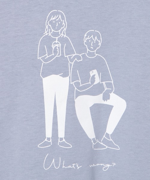 WEGO（ウィゴー）の「WEGO/ガールプリントTシャツ（Tシャツ/カットソー・レディース・ホワイト/サックスブルー・SMALL/MEDIUM/LARGE）」の18枚目の写真