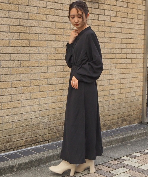 tiptop(ティップトップ)の「チャイナシャツワンピース(ワンピース・レディース・ブラック/グレイッシュベージュ/ブルー/A/B・FREE)」の20枚目の写真