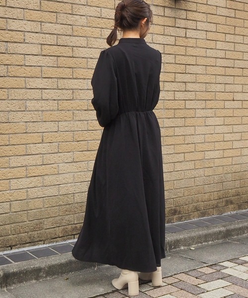 tiptop(ティップトップ)の「チャイナシャツワンピース(ワンピース・レディース・ブラック/グレイッシュベージュ/ブルー/A/B・FREE)」の22枚目の写真