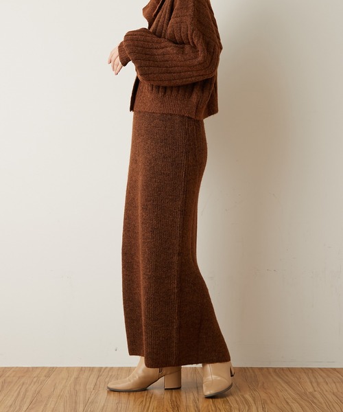 natural couture（ナチュラルクチュール）の「ミックスヤーンIラインスカート（スカート・レディース・ベージュ/パープル/ブラウン・FREE）」の22枚目の写真