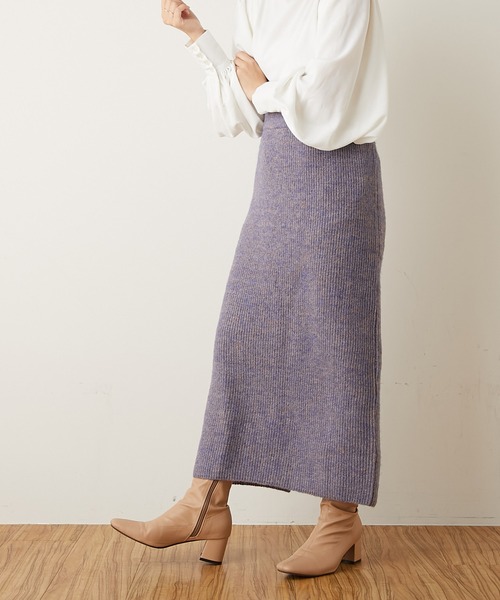 natural couture（ナチュラルクチュール）の「ミックスヤーンIラインスカート（スカート・レディース・ベージュ/パープル/ブラウン・FREE）」の20枚目の写真