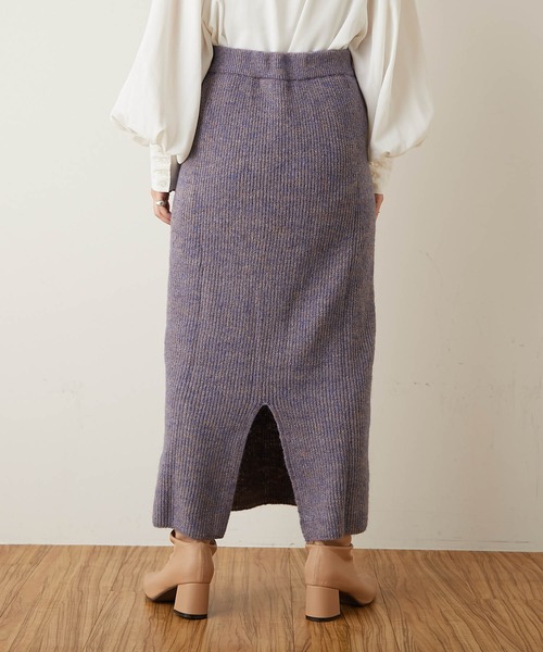 natural couture（ナチュラルクチュール）の「ミックスヤーンIラインスカート（スカート・レディース・ベージュ/パープル/ブラウン・FREE）」の12枚目の写真