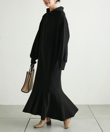 natural couture | 【WEB限定】ダンボールニットフードワンピース Lサイズ(ワンピース)