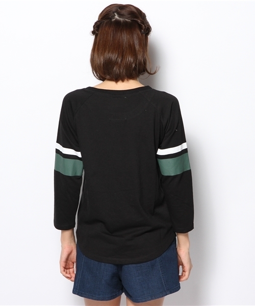 Kastane（カスタネ）の「【Kastane】ラグランライン袖T（Tシャツ/カットソー・レディース・オフホワイト/グレー/レッド/ブラック・FREE）」の12枚目の写真