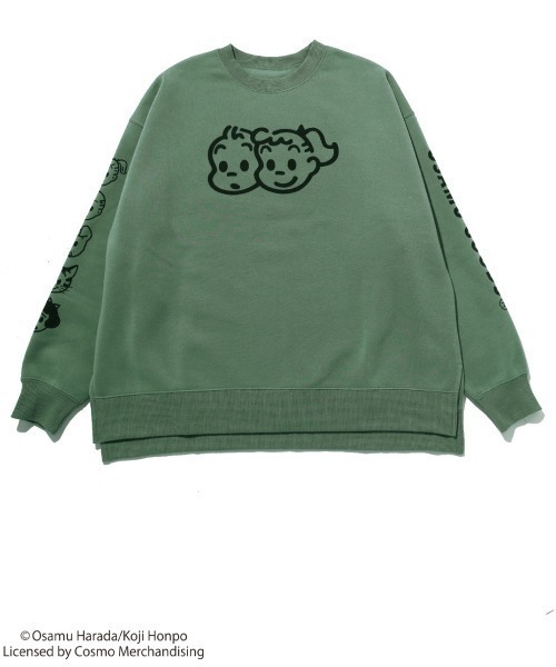 新品 XL オサムグッズ ドッグ 犬 スウェット トレーナー 長袖 緑 グリーン OSAMU GOODS（オサムグッズ）の「【OSAMU / オサム】SPINNS別注