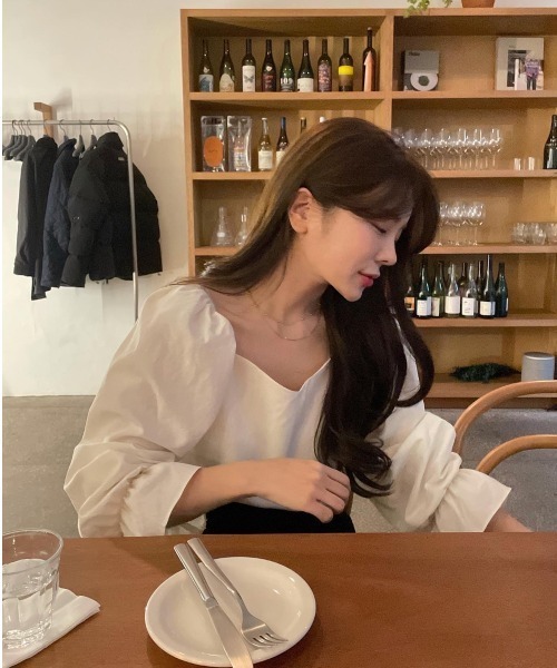 yuue' ( wear )（ユーイ）の「コットン100% 袖ボリュームシャツブラウス（シャツ/ブラウス・レディース・ホワイト/ブラック・FREE）」の7枚目の写真