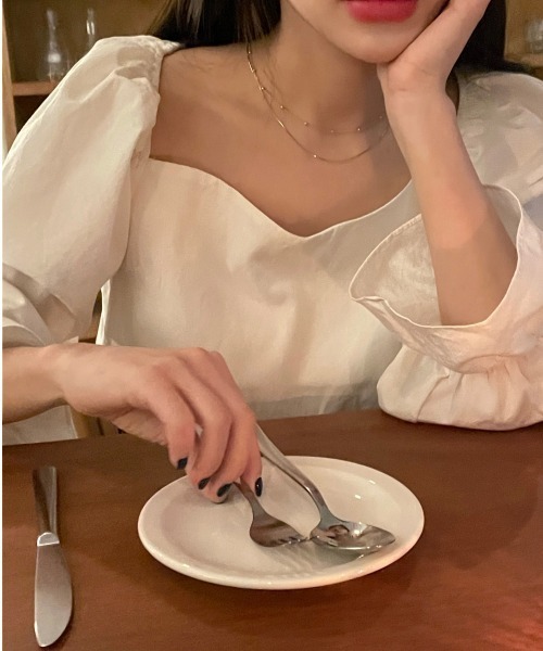 yuue' ( wear )（ユーイ）の「コットン100% 袖ボリュームシャツブラウス（シャツ/ブラウス・レディース・ホワイト/ブラック・FREE）」の9枚目の写真
