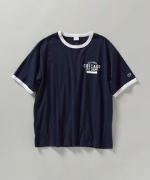 Champion | 【SHIPS別注】Champion: ウォッシュドコットン ロゴプリント リンガー Tシャツ(Tシャツ/カットソー)