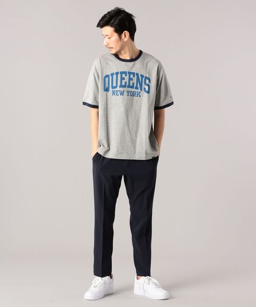 Champion(チャンピオン)の「【SHIPS別注】Champion: ウォッシュドコットン ロゴプリント リンガー Tシャツ(Tシャツ/カットソー・メンズ・ホワイト/ネイビー/ライトホワイト/グレー・SMALL/MEDIUM/LARGE/X-LARGE)」の18枚目の写真