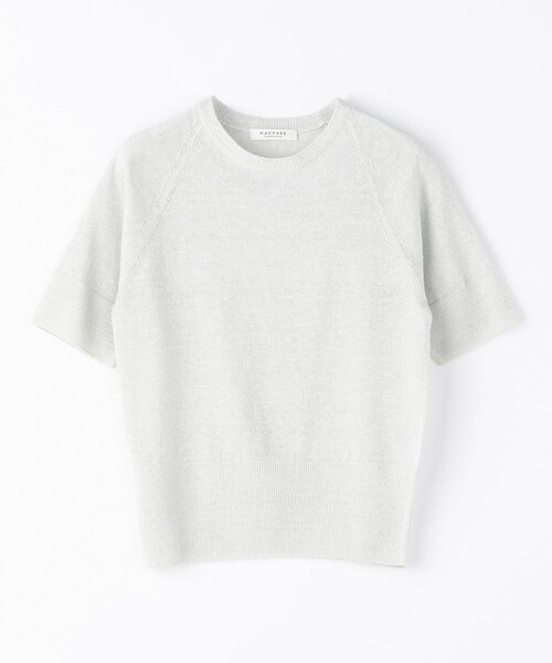 TOMORROWLAND （トゥモローランド）の「プレーンリネン クルーネックプルオーバー（ニット/セーター・レディース・ダークブラウン/チャコールグレー/オレンジ/ライトグリーン/シルバー系その他/ライトベージュ/イエロー/ライトピンク/ブルー・S）」の11枚目の写真