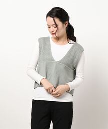 ehka sopo | 透かし編みビスチェ(ニット/セーター)