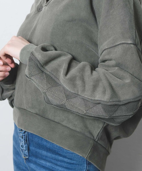 ROGER AND RAW ピグメントBACKニットジャガードプルオーバー ROGER AND RAW（ロジャーアンドロウ）の「ピグメントBACKニット