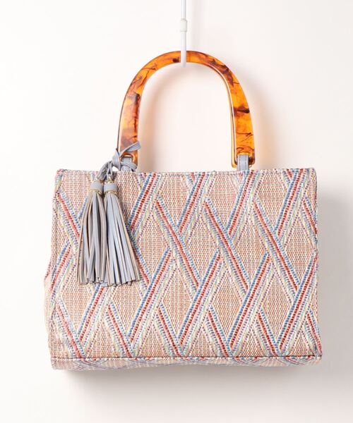 MIIA（ミーア）の「カラフルバッグ（ハンドバッグ・レディース・ピンク/ブラック/ブルー・FREE）」の3枚目の写真