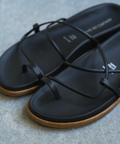 MAURO de BARI(マウロディバリ)の「【MAURO de BARI】レザーサンダル(サンダル・レディース・ブラック/ベージュ・38/36/37)」の15枚目の写真