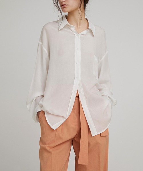 UNSPOKEN(アンスポクン)の「【UNSPOKEN】color belted pants FAZ20188chw(スラックス・レディース・テラコッタ・L/M/S)」の10枚目の写真