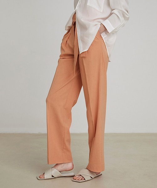 UNSPOKEN(アンスポクン)の「【UNSPOKEN】color belted pants FAZ20188chw(スラックス・レディース・テラコッタ・L/M/S)」の11枚目の写真