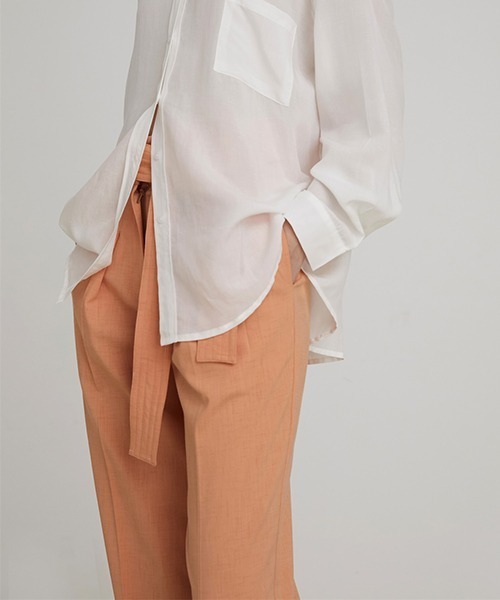 UNSPOKEN(アンスポクン)の「【UNSPOKEN】color belted pants FAZ20188chw(スラックス・レディース・テラコッタ・L/M/S)」の12枚目の写真