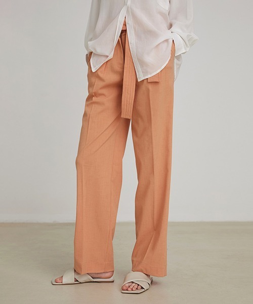UNSPOKEN(アンスポクン)の「【UNSPOKEN】color belted pants FAZ20188chw(スラックス・レディース・テラコッタ・L/M/S)」の13枚目の写真
