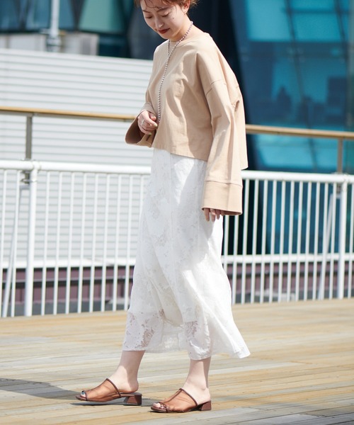 DISCOAT（ディスコート）の「レースマーメイドスカート（スカート・レディース・ブラック/オフホワイト/ピンクベージュ・FREE）」の4枚目の写真