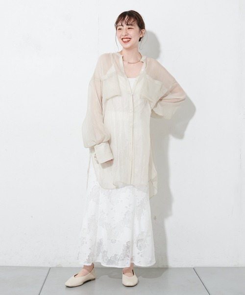 DISCOAT（ディスコート）の「レースマーメイドスカート（スカート・レディース・ブラック/オフホワイト/ピンクベージュ・FREE）」の8枚目の写真