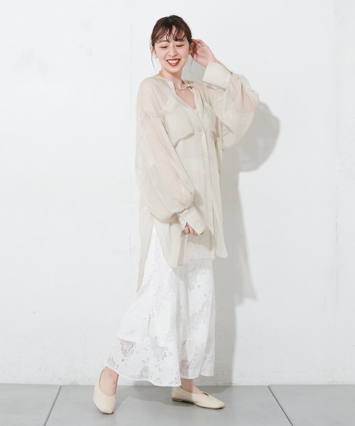 DISCOAT（ディスコート）の「レースマーメイドスカート（スカート・レディース・ブラック/オフホワイト/ピンクベージュ・FREE）」の12枚目の写真