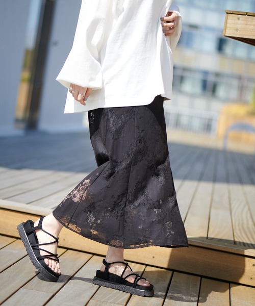 DISCOAT（ディスコート）の「レースマーメイドスカート（スカート・レディース・ブラック/オフホワイト/ピンクベージュ・FREE）」の20枚目の写真