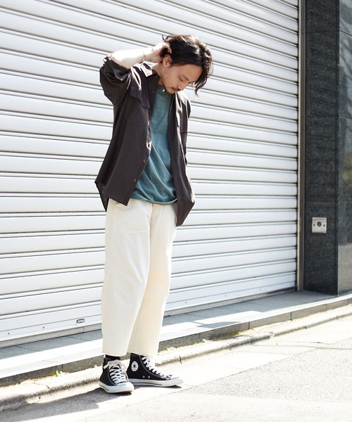 CIAOPANIC TYPY（チャオパニックティピー）の「OSOROリネン混サファリシャツ（シャツ/ブラウス・メンズ・チャコールグレー/スカイブルー/ベージュ/ブラウン/アイボリー/グリーン系その他/バイオレット・S/M/L/XL）」の11枚目の写真