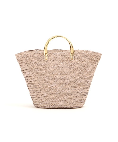 NATURAL BEAUTY BASIC（ナチュラルビューティーベーシック）の「メタルハンドルストロートート（かごバッグ・レディース・ベージュ/ブラック/オフホワイト・ﾌﾘ-）」の9枚目の写真