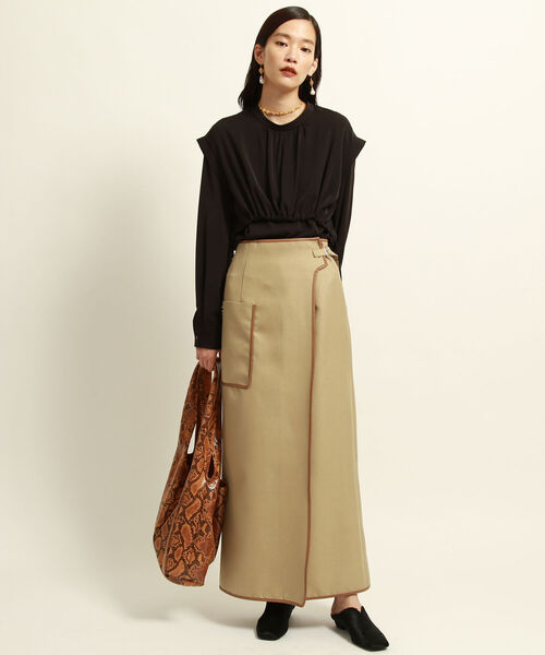 Ray BEAMS（レイビームス）の「Casselini / ストレッチ プリント トートバッグ（トートバッグ・レディース・オレンジ/グリーン・ONE SIZE）」の6枚目の写真