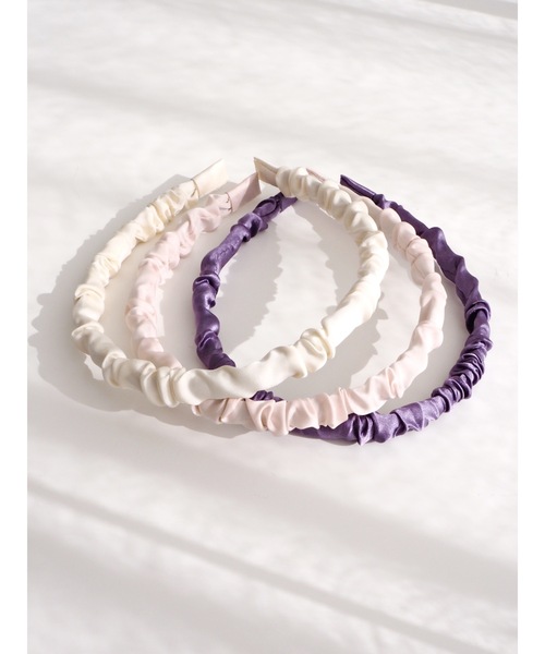 jumelle（ジュメロ）の「クシュカチューシャ（カチューシャ・レディース・パープル/ピンク/アイボリー・FREE）」の3枚目の写真